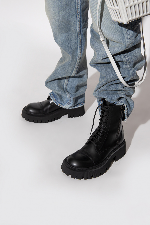 Balenciaga store tractor boots